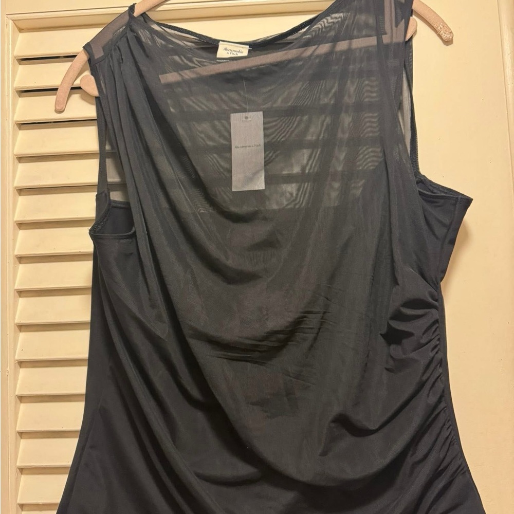 Abercrombie & Fitch Charcoal Sleeveless Blouse